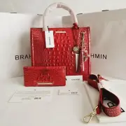 BRAHMIN HEARTBREAKER CAROLINE MELBOURNE W/ADY WALLET & CROCODILE TASSEL