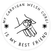 My Cardigan Welsh Corgi is My Best Friend - 3 Pack Circle Stickers 3 Inch - Dog