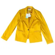 Boden Women’s Brotherton Tuscan Son Yellow Golden Button Blazer Jacket Size 14 R