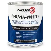 Zinsser Latex Acryl InteriorWhiteSatin,1 qt 2704 Zinsser 2704 1 qt 047719027041