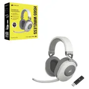 Corsai Hs65 White 7.1 Dolby Wireless & Bt Headset. All Day Comfort