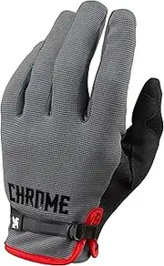 [Chrome] AC229GYBK Cycling Gloves 2.0 (Current Model), Gray/Black, Bicycle Gloves