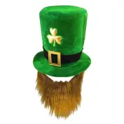 Patricks Day Hat with Beard Decoration Costume Beard and Mustache9751