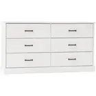Chest of 6 Drawers Bedroom Cabinet Storage Dresser White