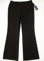 New! NYDJ Not Your Daughters Jeans Espresso Trouser Pants Slimming L Long Inseam