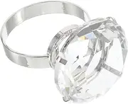 NAMOARLY Big Diamond Ring Props Engagement Rings Commemorative Rings Decorative Parts Wedding Rings Table Rings Carabiner Buckle Ring Rings Large Rings Wedding Decor Giant Rings Glass White