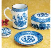 Mottahedeh Imperial Blue Covered Round Box, Large