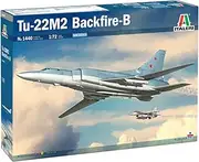 Italeri 1440 1:72 Tu-22M2 Backfire B Model Building Kit, Standing Model Building, Crafts, Hobby, Gluing, Plastic Kit, Detailed Multi-Coloured