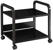 Printer Table Black Under Desk Printer Shelf Office Multifunctional Storage Rack File Organizer with Wheels Printer Cart