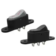 2Pcs Mini Boats Rectangle Rocker Switch on/Off Switch for Appliances Boats