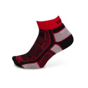 Thorlos Large Unisex Trail Running Lite Cushion Quarter Socks - Red Thunder