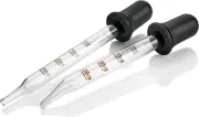 Glass Medicine Droppers 2Pc - 1Ml Bent & Straight Tip Pipette for Essential Oils