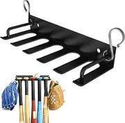 YOUSTOO Baseball Bat Storage Rack Holder Mounts on Wall or Clips onto Dugout Fence- Sturdy Steel Bats Hanger- Holds 10 Bats