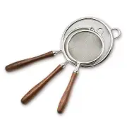 3 Set Mesh Strainer for Kitchen, Colander Skimmer 304 Stainless Steel with Wo...
