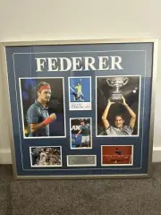Roger Federer Signed Authenticated Frame