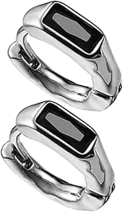 [FRCOLOR] 1 Pair Stylish Men Hoop Earrings Dainty and Design for Everyday Wear Unique Hip Hop Flair Versatile Fashion Accessory for All Occasions Durable Material