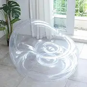 Inflatable Transparent Chair, Portable Clear Blow Couch Sofa, Outdoor & Indoor Lounge Blow Up Couch for Pool, Camping, Bedroom, Balcony, PVC Material
