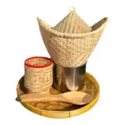 THAI LAO STICKY RICE COOKER BAMBOO BASKET KIT *PLEASE READ *