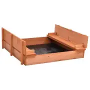 Wooden Sandpit Toy Kids Outdoor Activity Play Sandbox With Bench Seat Sand Box