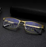 Mens Progressive Blue Light Blocking Reading Glasses Multifocal Business Readers
