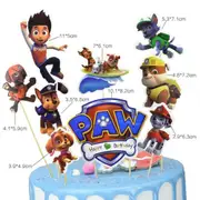 9Pcs Cake Topper Paw Patrol Party Set Party Supplies Tableware Kids Children Birthday Decoration