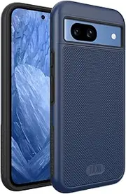 [TUDIA] DualShield Grip Designed for Google Pixel 8a Case (2024), [MergeGrip] Military Grade Dual Layer Shockproof Slim Tough Non-Slip Heavy Duty Protective Phone Case Cover (Indigo Blue)