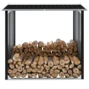 Log Storage Shed Galvanised Steel 172x91x154 cm Anthracite