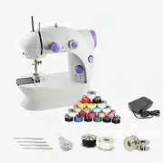 StitchMate Mini: Beginner-Friendly Sewing Machine with LED Light, Battery Powere