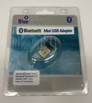 Bluetooth Mini USB Adapter Blue Diamond Class 2 Spec v 2.1 USB v1. 1/2.0