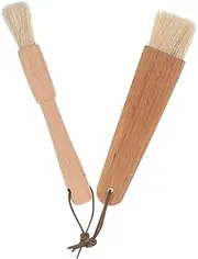 BBQ Basting Brush Set 2-Piece Grill Brush Soft Bristles Wooden Handle for Outdoor Grilling