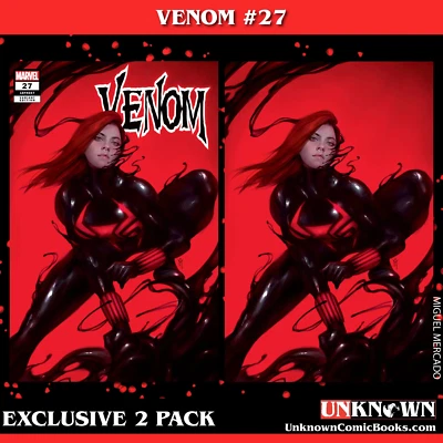[2 Pack] Venom #27 Unknown Comics Miguel Mercado Exclusive Var (11/01/2023) (12/