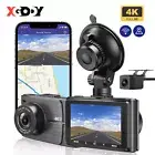4K FHD Dash Cam GPS WIFI Front And Rear Car Camera Reverse Recorder Night Vision