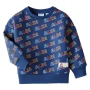 Aldi Gear Small Childrens Crewneck Pullover Blue with Logo Print Size 6/7 Kids