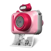 Kids Camera Instant Print, 48 MP Selife Digital Camera with 2.5K Video,Mini Portable Camera Toy for Kids, Birthday Xmas Gift for Girls Boys,Pink