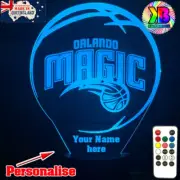 ORLANDO MAGIC BASKETBALL Personalised 3D LED Night Light 7 Colour Change Lamp