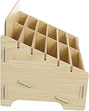 STOBOK 12-grid Phone Box Wooden Desktop Storage Strong Load Multi-use Easy to Organize