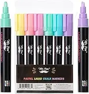 Mr. Pen- Liquid Chalk Markers for Chalkboard Markers, 6 Pack, Dual Tip, Pastel Colors, 8 Labels, Chalk Pens