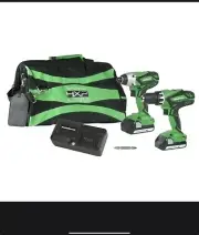 Metabo HPT 18V Hammer Drill & Impact Driver Combo Kit + 2 Batteries KC18DGLS NEW