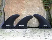 4.76" / 4.5” AM2 Thruster Fins, black Pro Glass.