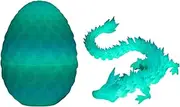 3D Printed Articulated Dragon Egg,Dragon Eggs with Dragon Inside,Luminous Green