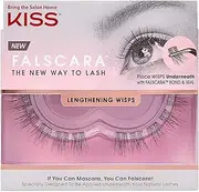 KISS Falscara Eyelash Lengthening Wisps, Black, 1 Pair (Pack of 1)