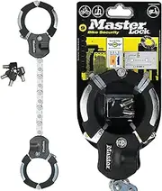 MASTER LOCK Police Approved Bike Lock and E-Scooter Lock, Hardened Laminated Steel, 4 Keys, 550 x 76 x 27 mm, for e Bike Scooter Quad, Silver