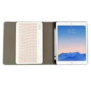 Powerway For iPad 9.7吋平板專用圓座型藍牙鍵盤/皮套(iPad6/iPad5/Pro9.7/Air2/Air)