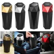 1pc x Mini Car Trash Can Automobile Garbage Bin Holder Portable Dustbin with Lid