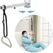 NEPPT Bed Trapeze for Elderly Bed Pull Up Assist Handicap Bed Rails Medical Trapeze Bars for Get Out of Bed Hospital Overhead Trapeze Stand Bar for Bed Mobility Transfer Bar Bed Helper Handle (White)