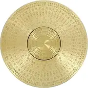 MUELODSIC Chinese Vintage Brass Compass Retro Style Home Decor Dual Sided Eight Diagrams Craft Compass for Travel Camping Collectibles Friends and Family