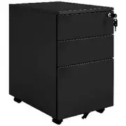 Stilford 3 Drawer Mobile Filing Pedestal AFRDI Black