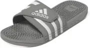 adidas Unisex Adissage Slides Sandal, Grey/White/Grey, 18 US Men
