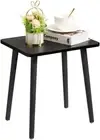 Black Side/End Table, Modern, Minimalist Wooden Small Accent Table with Natural
