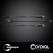 Cordial Essentials REAN 3.5mm Stereo Gold to 2x RCA Gold Cable (1.5m)